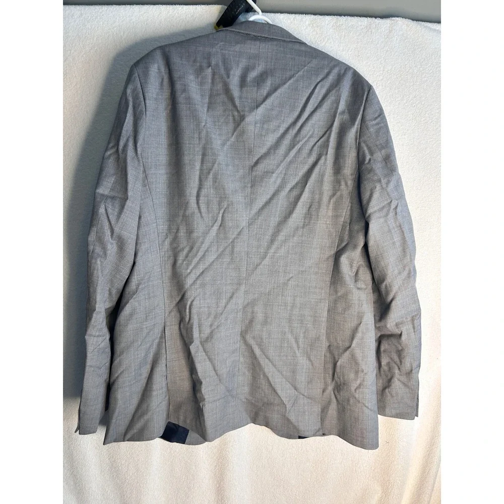 Mantoni Mens Grey 100% Virgin Wool Super Fine 2 Button Blazer Jacket Size 44 L